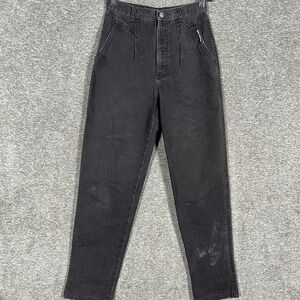 Vintage Rocky Mountain Lawman Jeans Womens 7/8 Black High Rise‎ Tapered USA 90s